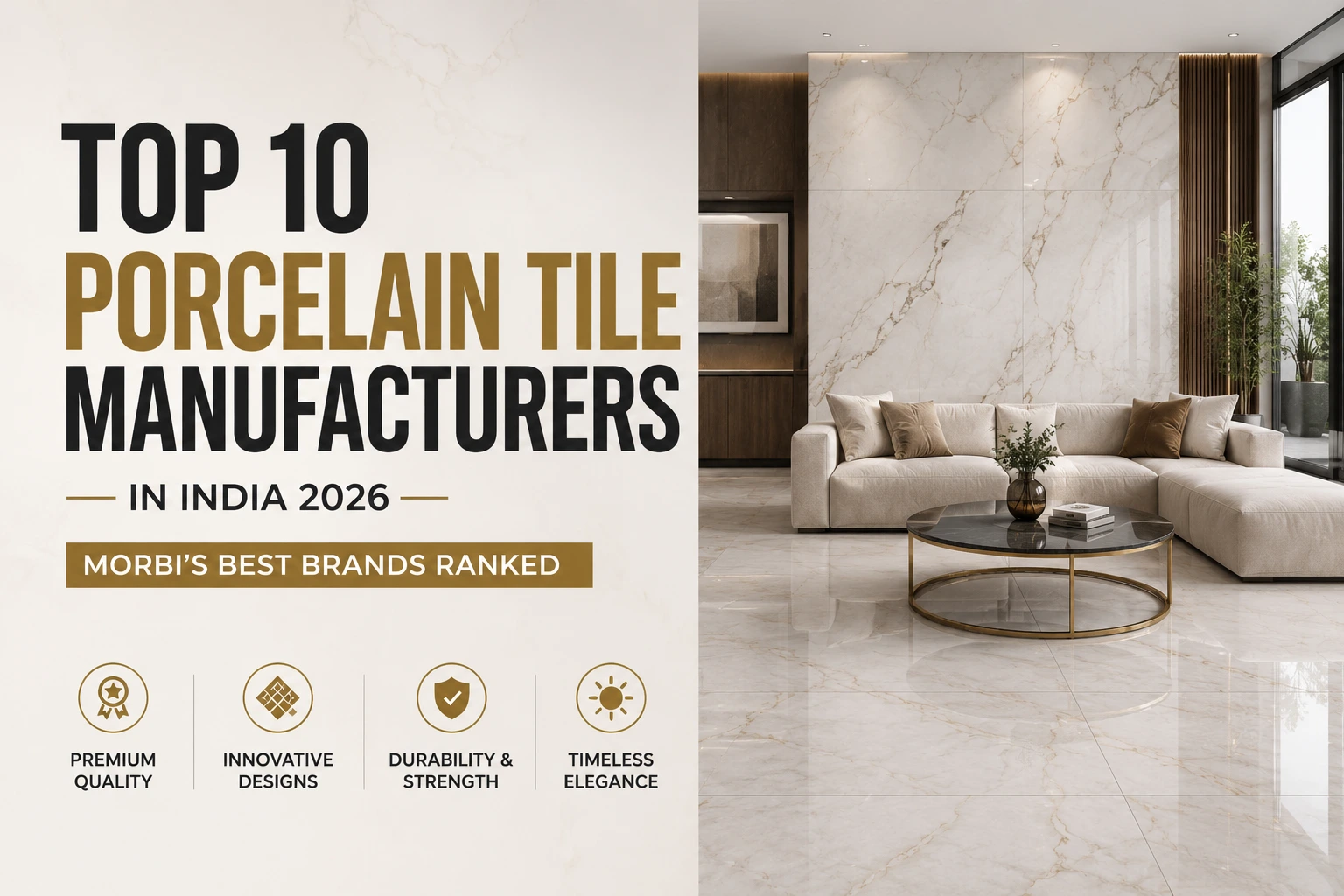 Top 10 Porcelain Tile Manufacturers in India 2026: Morbi Best Brands Ranked